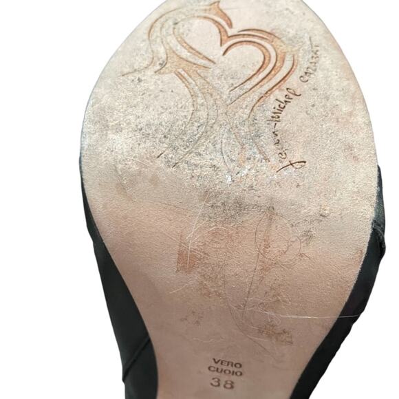 Jean Michel Cazabat Leather Boots Side Zip Stiletto Heel Mid Calf 7.5 - Picture 8 of 10